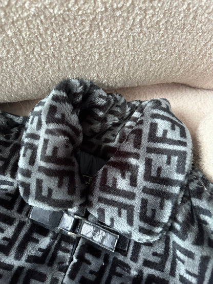 Fendi Vintage FF Monogram Plush Coat Jacket
