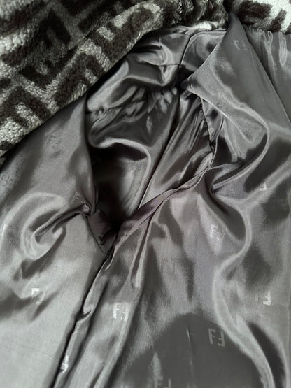 Fendi Vintage FF Monogram Plush Coat Jacket