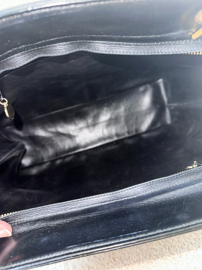 Chanel Vintage CC Logo Shoppers Tote Bag