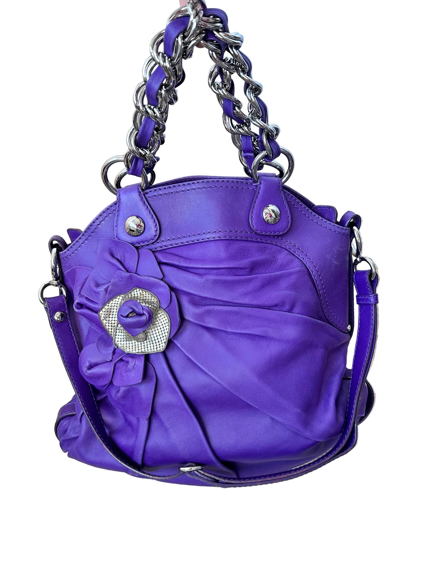 Versace c.2009–2011 Vintage Rosette Chain Leather Tote