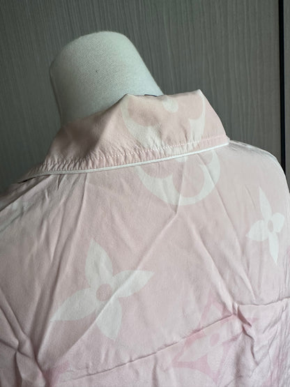 Louis Vuitton 2025 Silk Pink Ombre Pyjamas Shirt Top