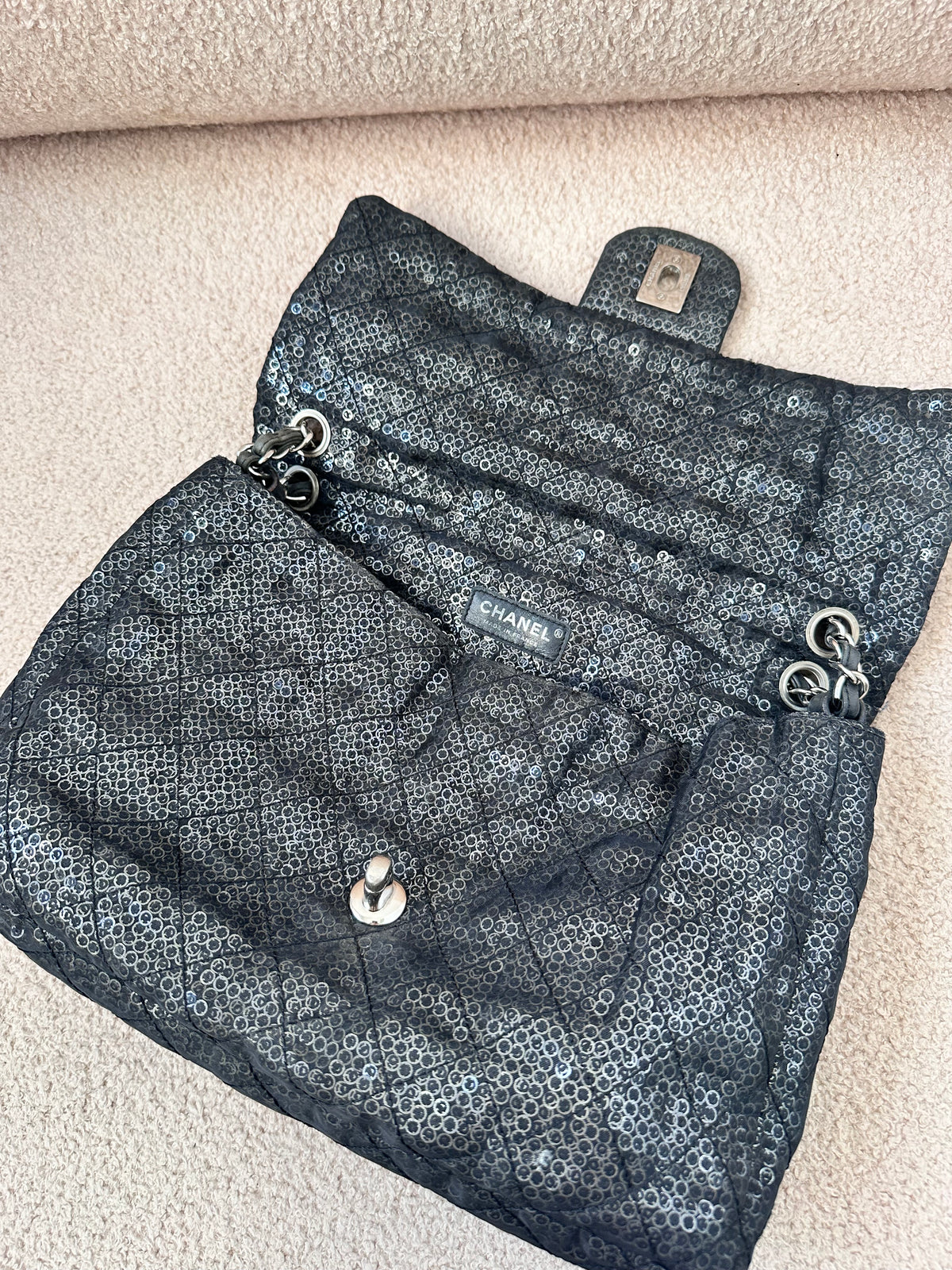 Chanel Sequins Maxi Classic Flap Bag