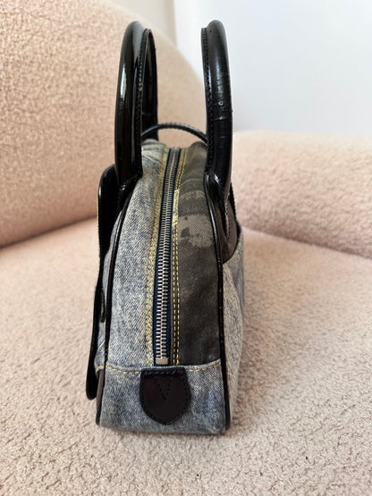 Dior John Galliano “Miss Diorella” Speedway Denim Bowler Bag