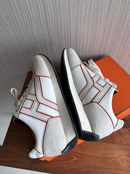 Hermes Chris Sneakers White Leather
