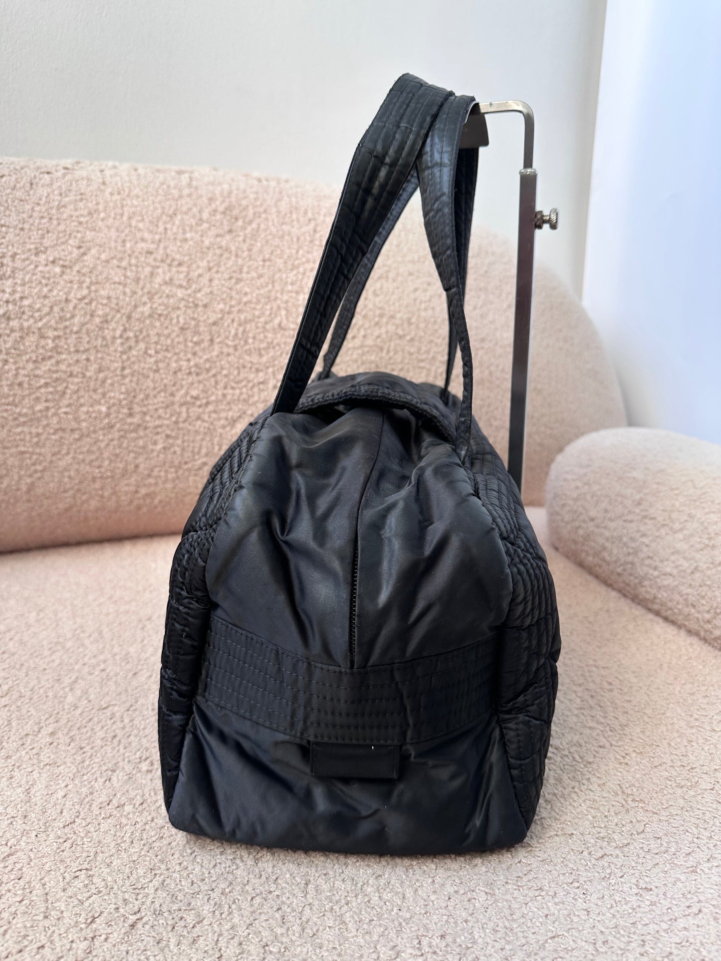 Rare Chanel 2005-2006 Black Nylon Sport Line Travel Bag