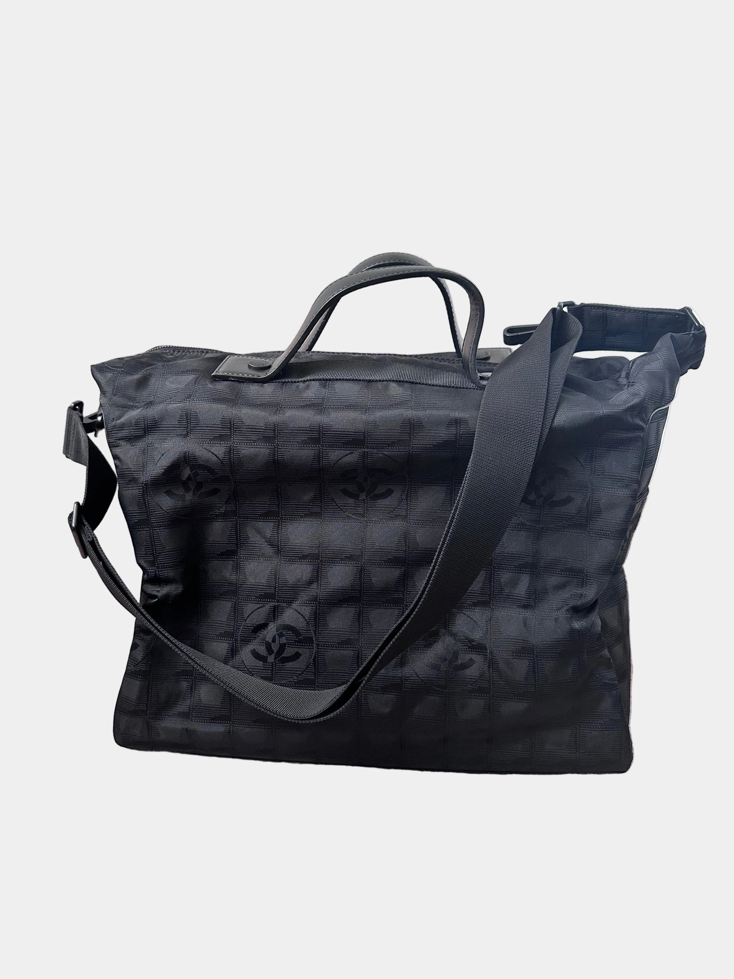 Chanel Large Travel Line Duffle Boston Luggage Bag