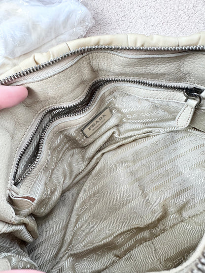Prada Two Way Gather Nylon Tessuto Bag