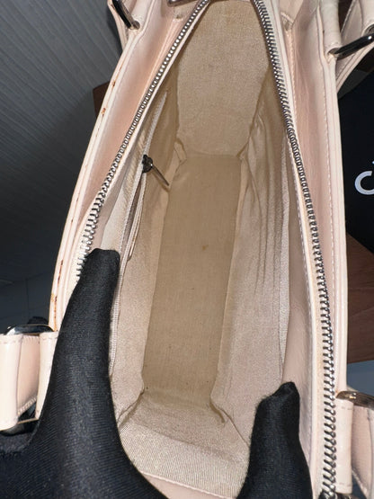 Chanel Vintage Beige Chocolate Bar Shoulder Tote Bag
