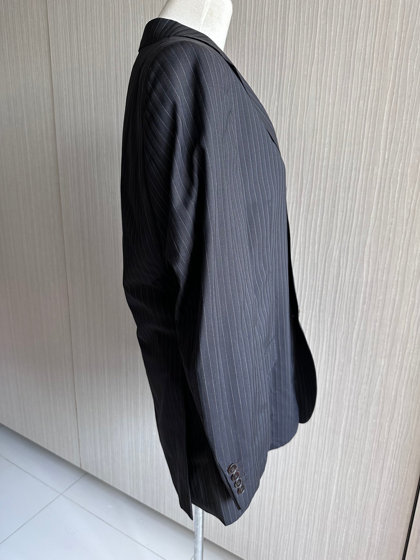 Gucci Mens Suit Blazer Black Wool Mohair Regular Fit Jacket