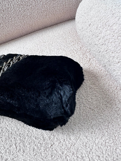 Chanel Archive 2000-2002 Rabbit Fur East West Tote