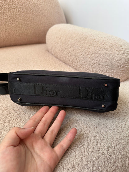 Dior John Galliano Hardcore Small Hobo Bag Crystal Logo