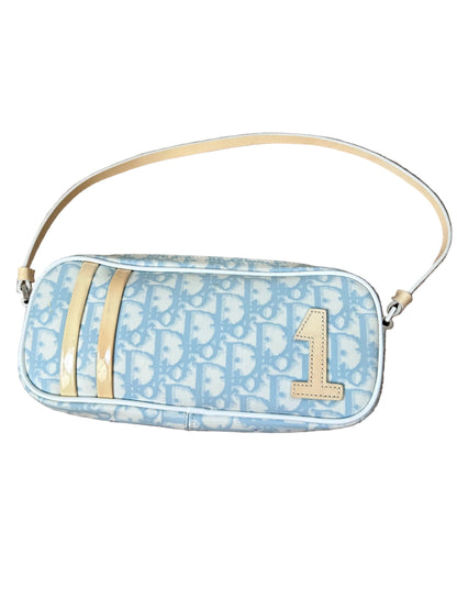 Dior Trotter Diorssimo Mini Hobo Shoulder Bag Baby Blue