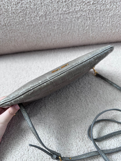 Miu Miu Crocodile Embossed Crossbody Leather Bag