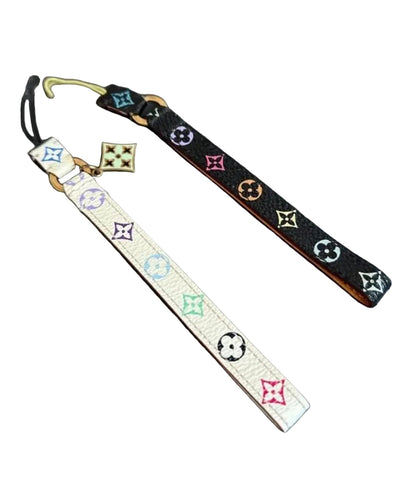 Louis Vuitton x Takashi Murakami Multicolour Leather Phone Strap Bag Charm