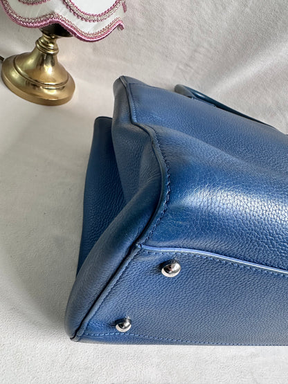 Chanel Cerf Executive Tote - Blue Calf Leather