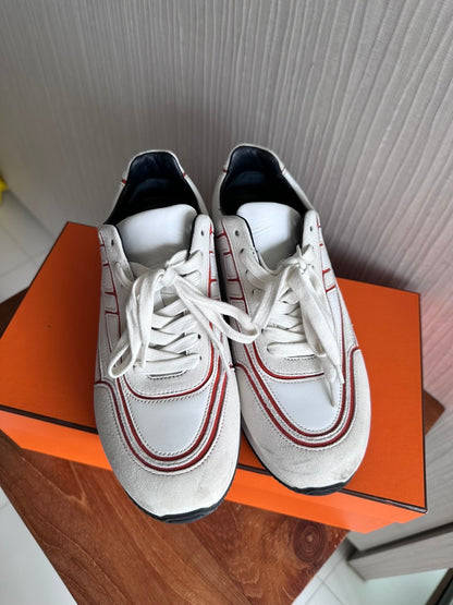 Hermes Chris Sneakers White Leather