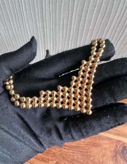 Rare Dior Vintage Gold Tone Waterfall Statement Necklace Crystals