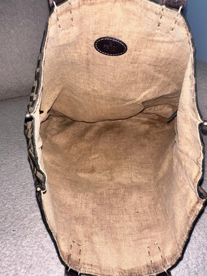 Fendi Vintage Brown FF Zucca Tote Bag