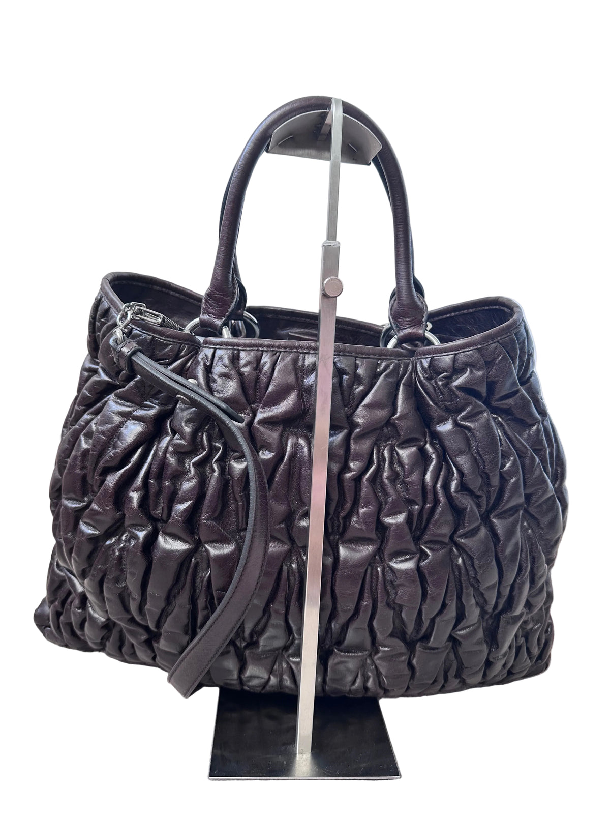 Miu Miu XL Large Matelasse Napa Leather Tote Bag