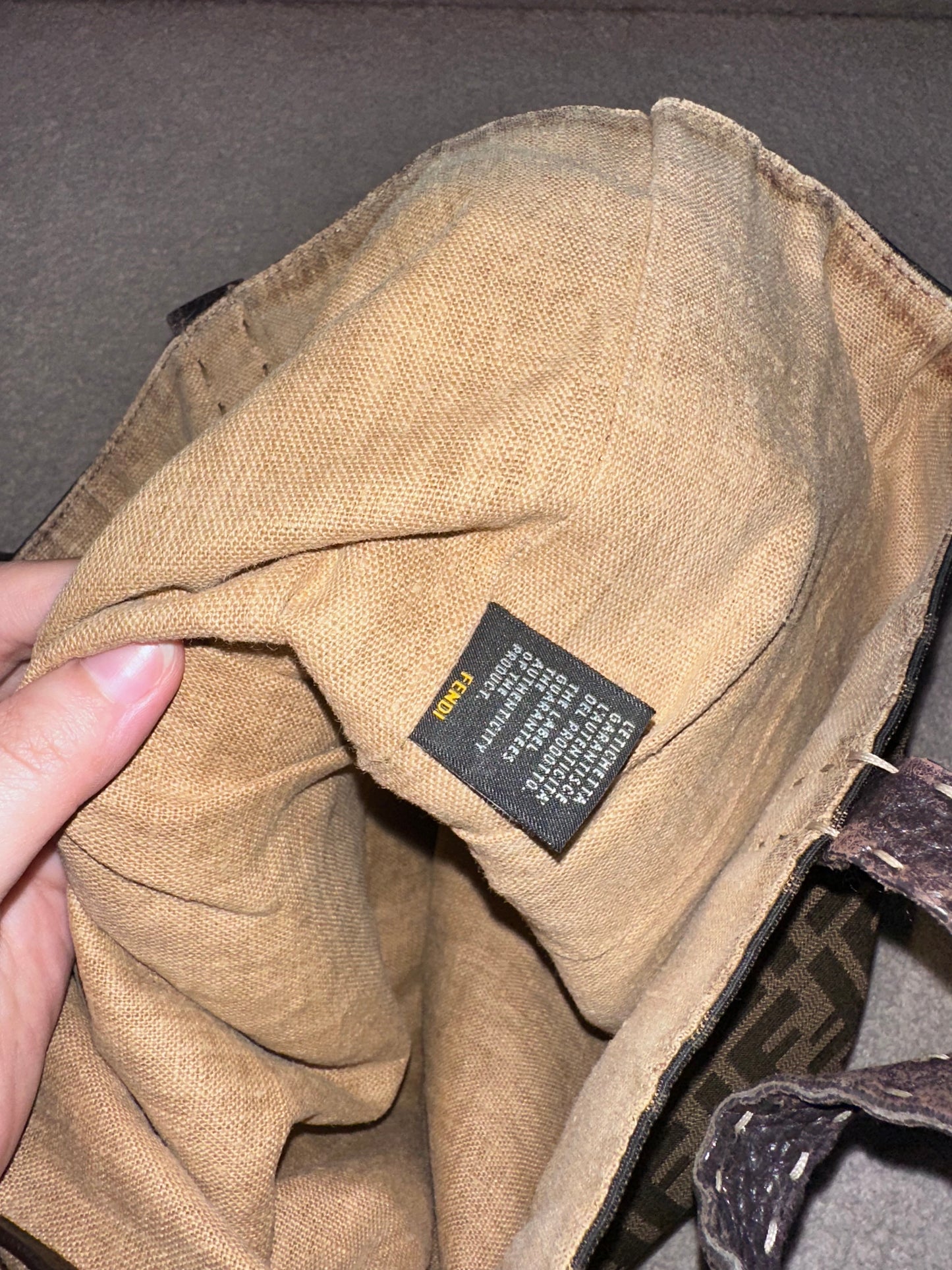Fendi Vintage Brown FF Zucca Tote Bag