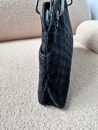 Gucci Black GG Hobo Shoulder Bag