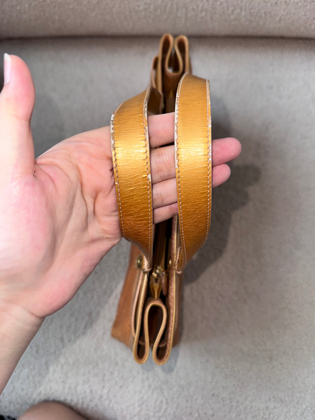 Christian Dior Orange Iridescent Trotter Jeans Pocket Shoulder Bag