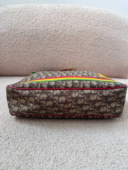 Dior Rasta 2004 John Galliano Rainbow Messenger Crossbody Bag
