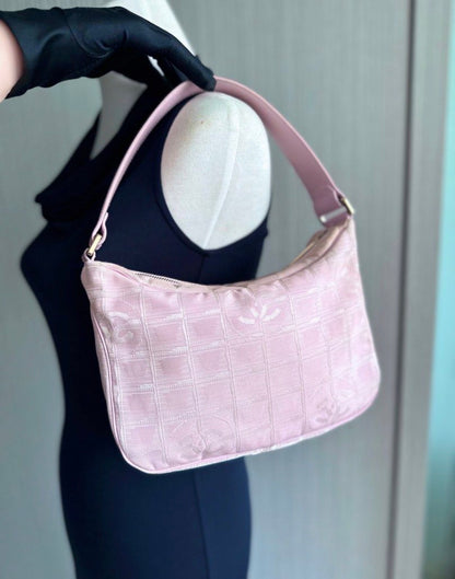 Chanel Pink Mini Travel Line Hobo Bag