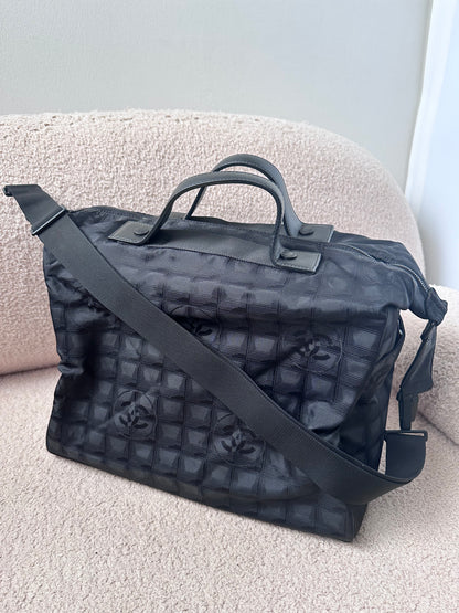 Chanel Large Travel Line Duffle Boston Luggage Bag