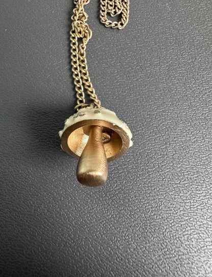 Rare Chanel 2003 Vintage Mushroom Motif Necklace Pendant