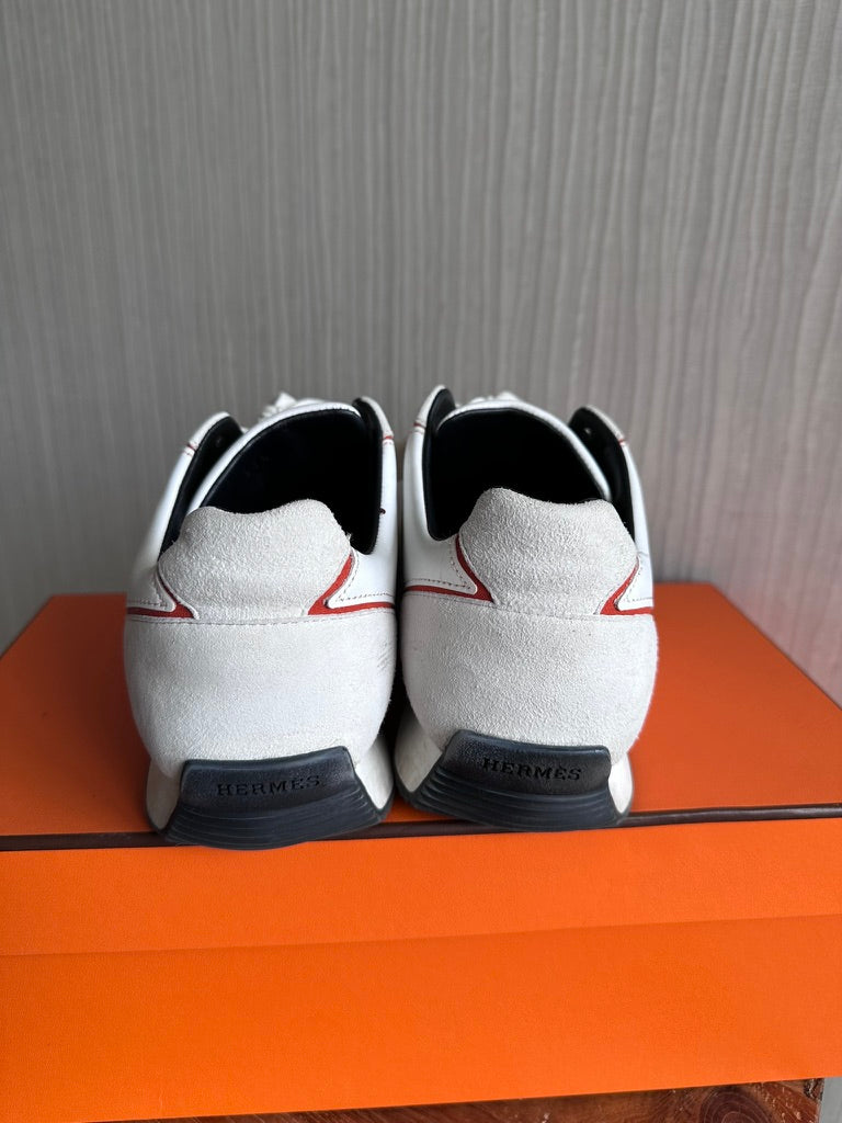 Hermes Chris Sneakers White Leather