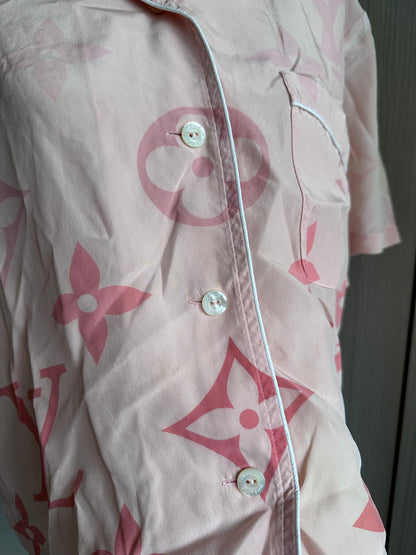 Louis Vuitton 2025 Silk Pink Ombre Pyjamas Shirt Top