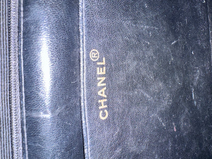 Vintage Chanel Jumbo Briefcase Business Tote Bag Rare Vintage