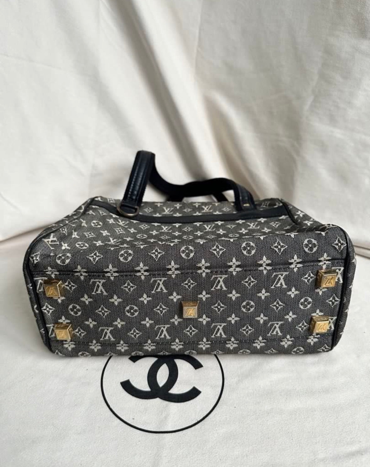 Louis Vuitton Denim Mini Lin Josephine Boston Bag PM