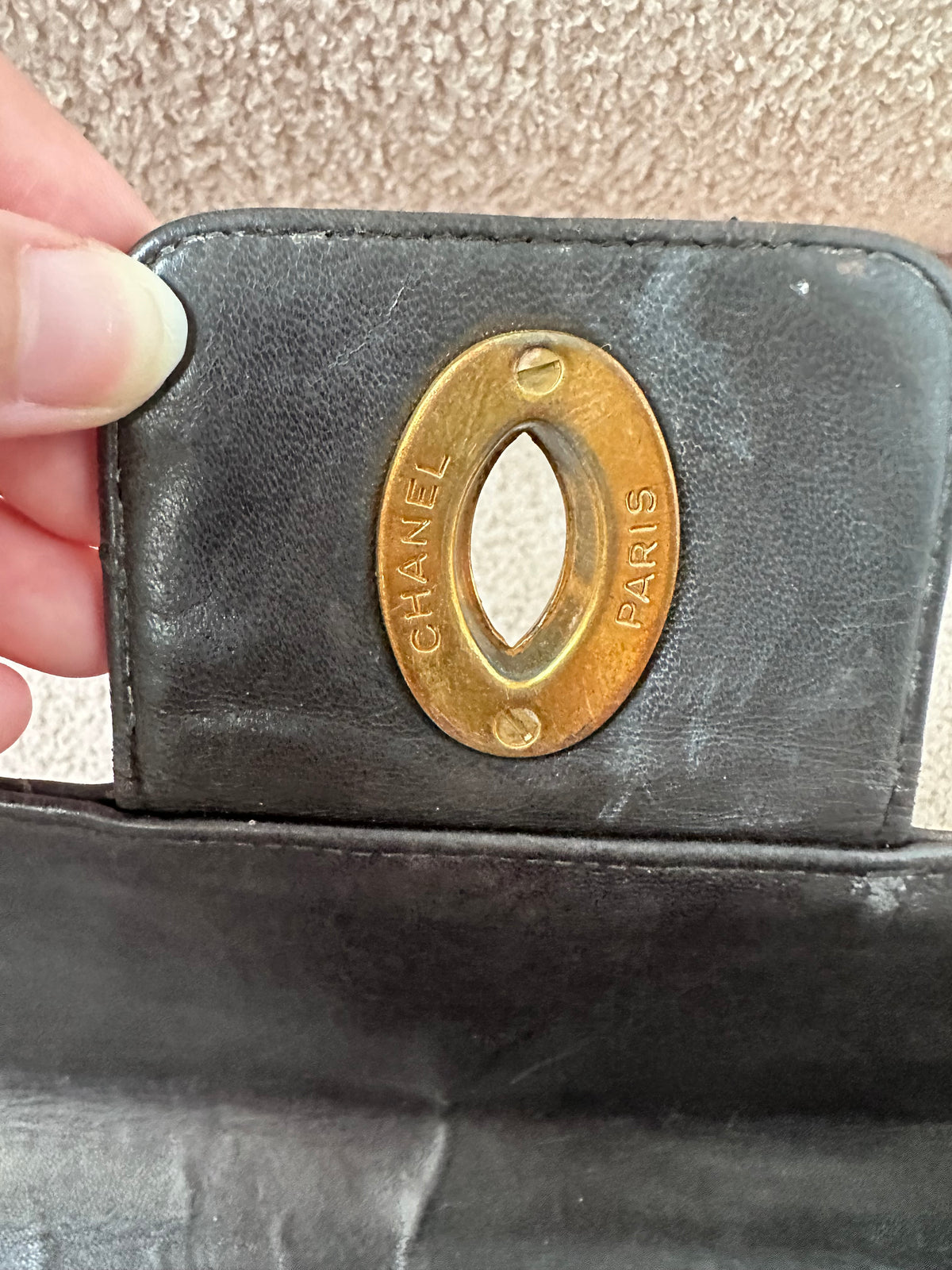 Vintage Chanel Jumbo Briefcase Business Tote Bag Rare Vintage