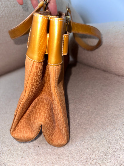 Christian Dior Orange Iridescent Trotter Jeans Pocket Shoulder Bag