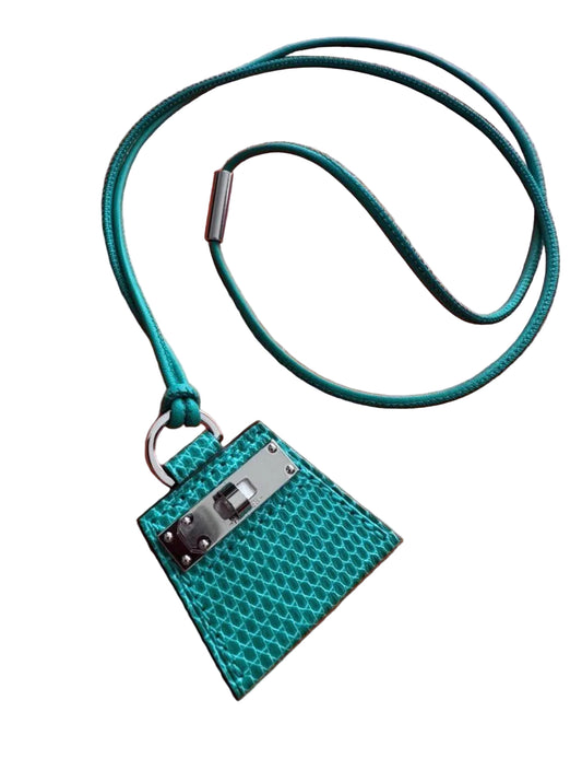 Hermes Kelly Bag Monpetitkelly Lizard Exotic Pendant Necklace