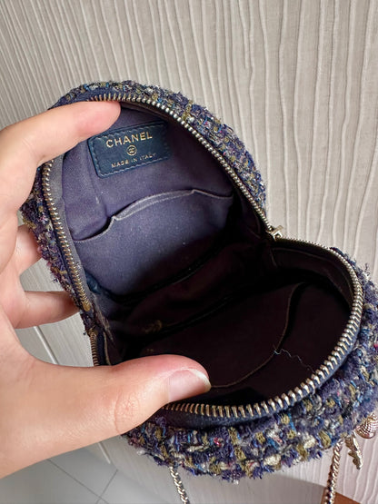 Chanel Autumn Limited Edition Round Tweed Sling Bag