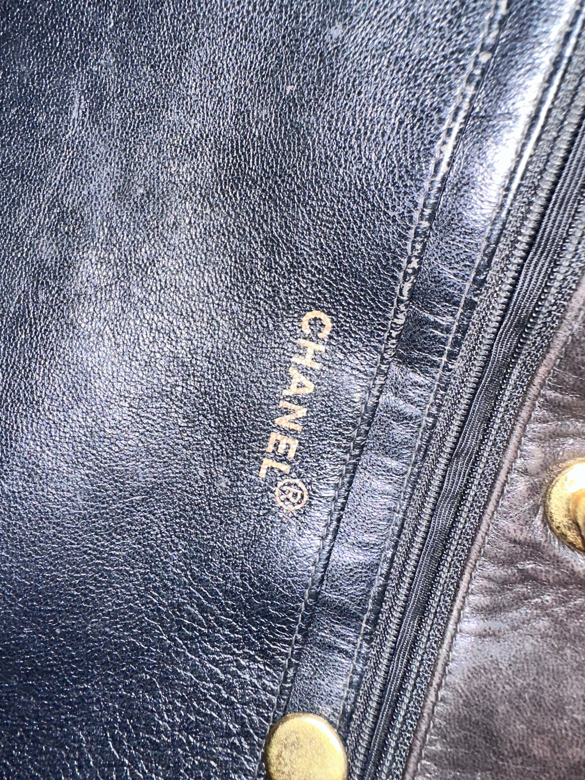 Chanel Black Vintage Quilted Chain Tote Bag 24K Gold Hardware