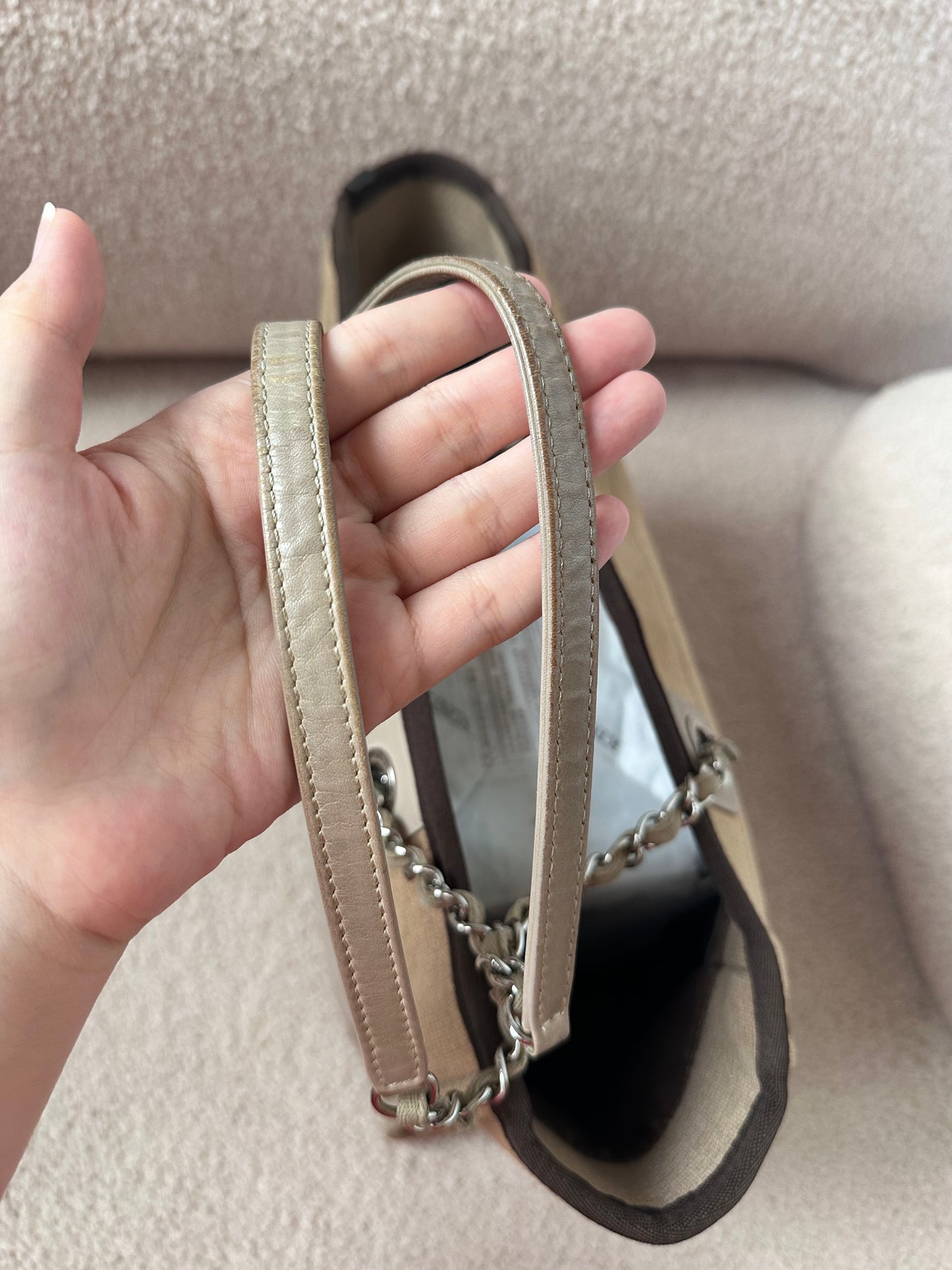 Chanel Deauville Shopping Tote Bag Beige
