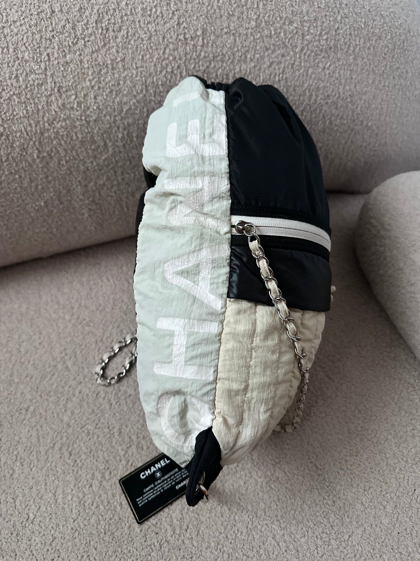 RARE Chanel 2019 By The Sea Drawstring Backpack with Chain Strap