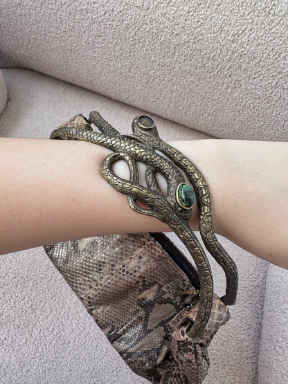 VALENTINO GARAVANI Python Serpent Hobo sculptural Serpent Handle