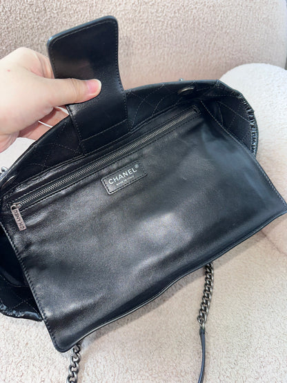Chanel Black Quilted CC Charm Chain Tote Bag