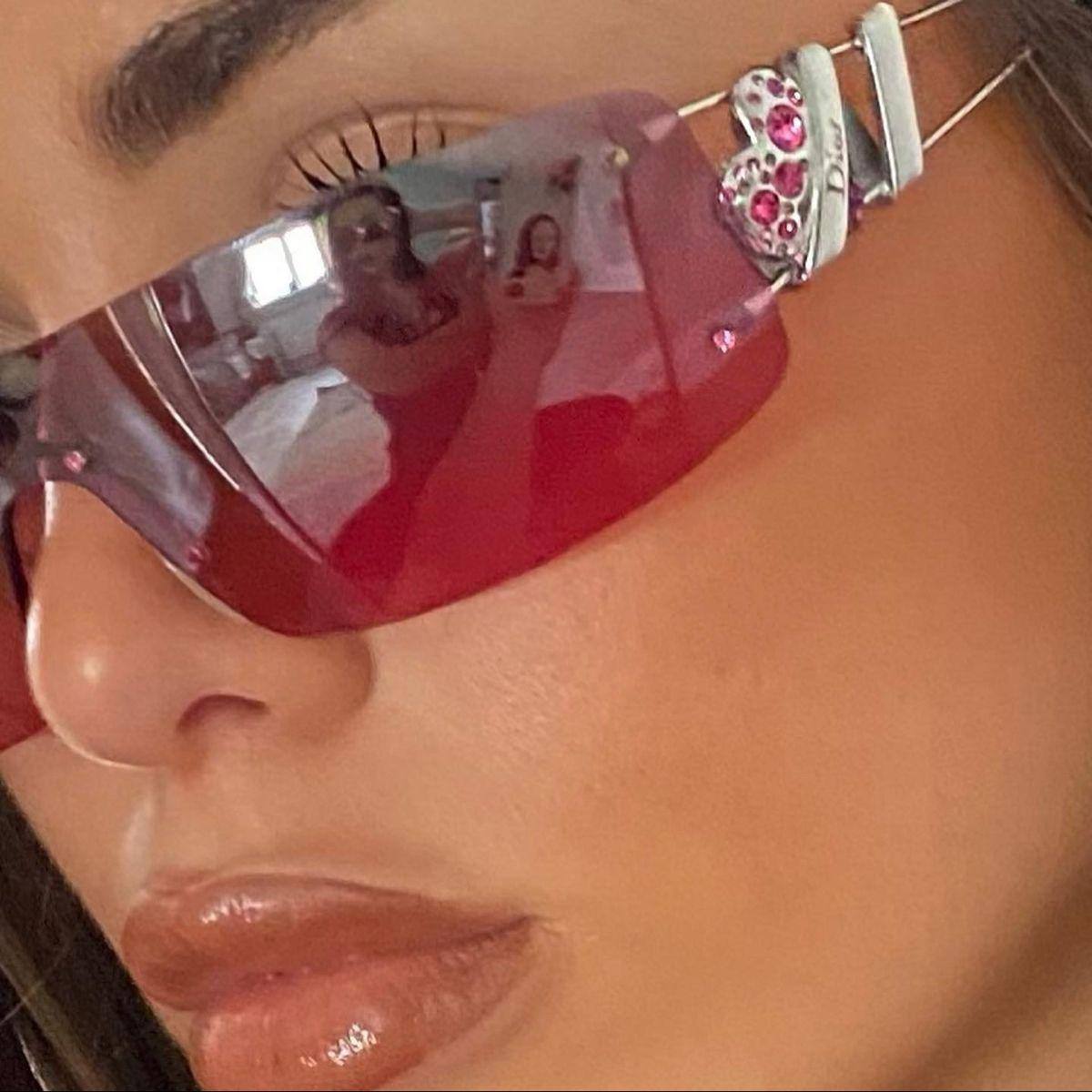 Rare Dior John Galliano “Heart Core” Crystal Pink Sunglasses