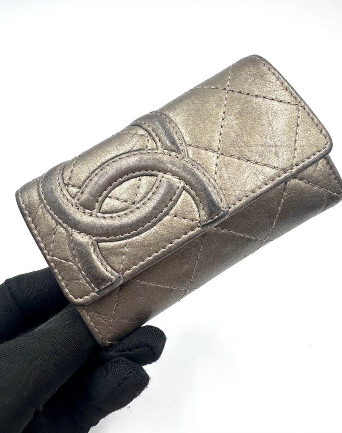 Chanel Cambon Key Holder Pouch Bronze