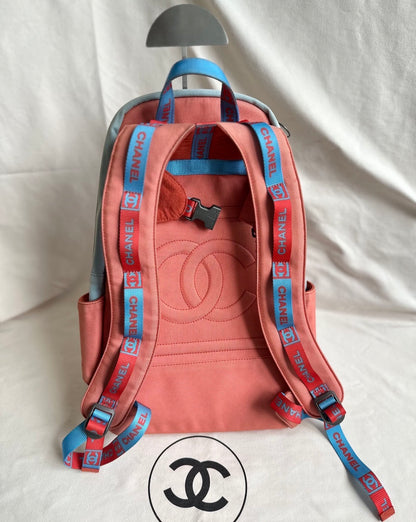 Rare Chanel Sports Line Backpack Canvas CC Logo