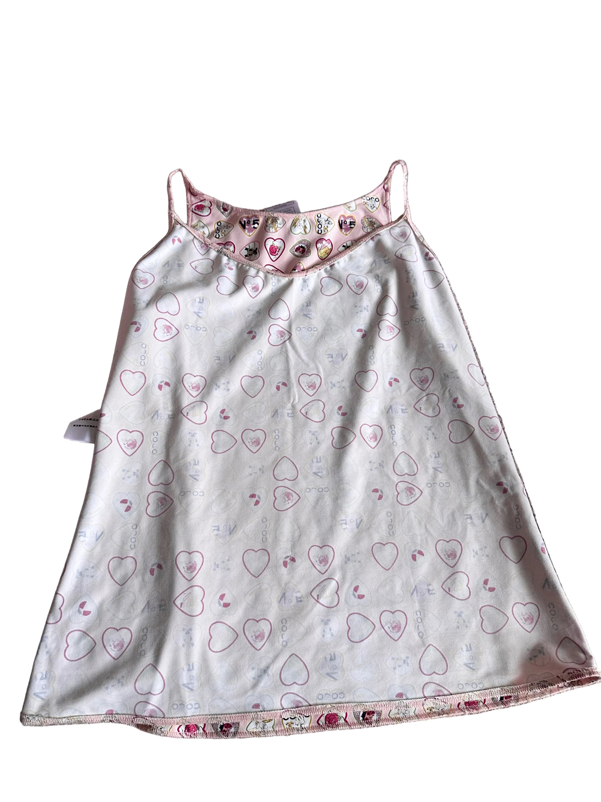 Rare Chanel Valentine’s Heart Camisole Tank Top Pink