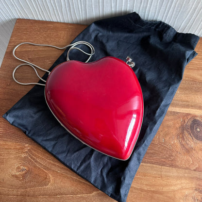 RARE Yves Saint Laurent Love Box Heart Minaudiere Clutch Bag Crossbody Bag YSL
