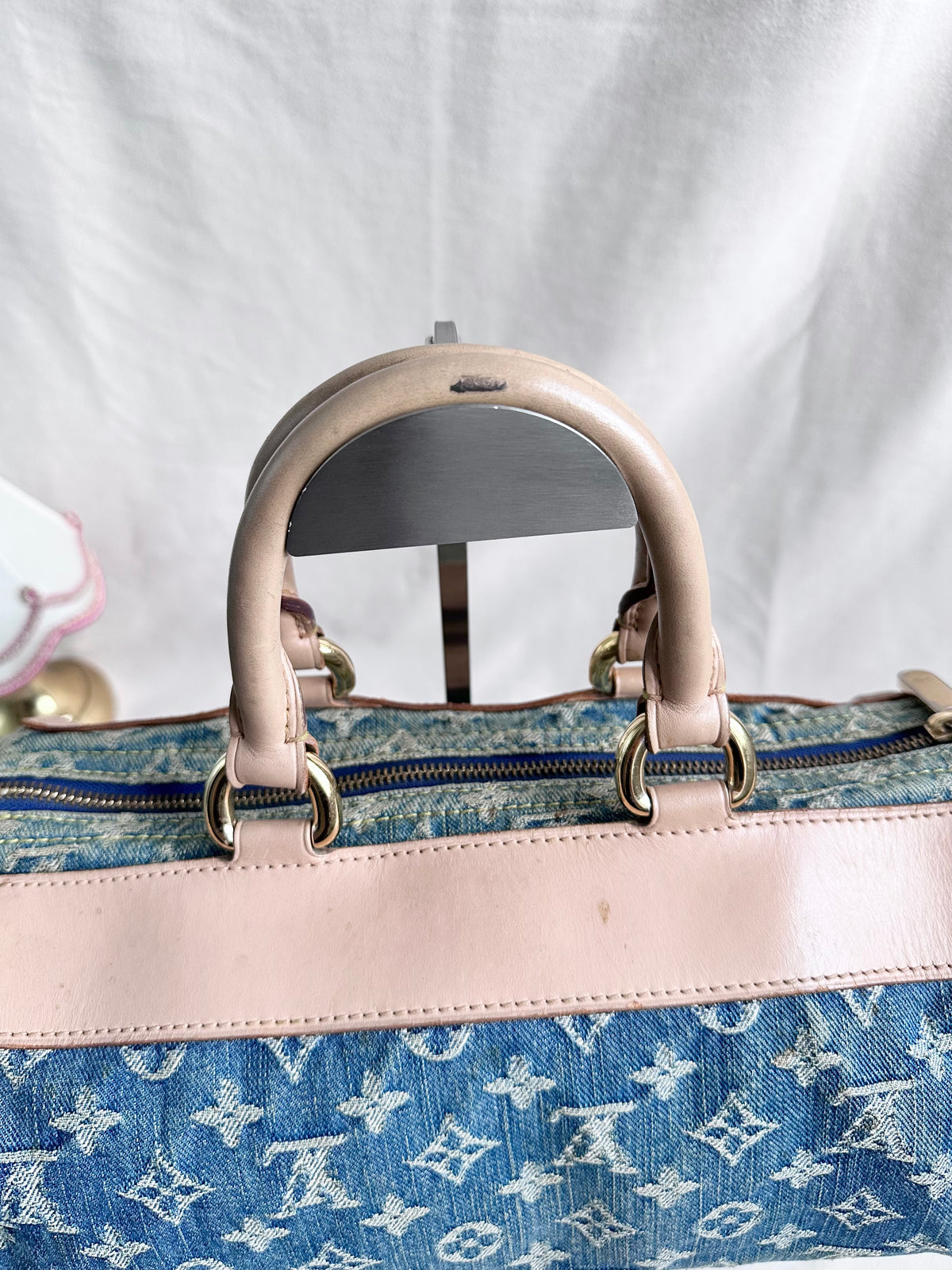 Louis Vuitton Blue Denim Neo Speedy Boston Bag
