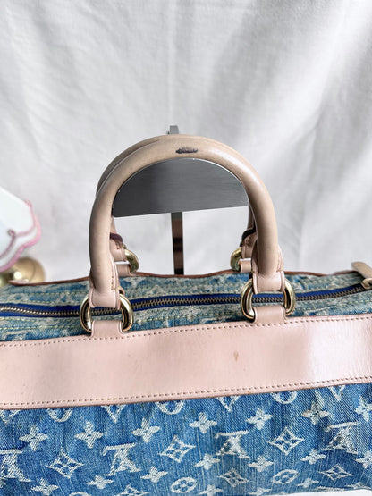 Louis Vuitton Blue Denim Neo Speedy Boston Bag